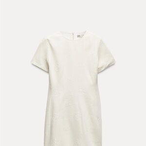 Zara Cream Floral Patterned Dress